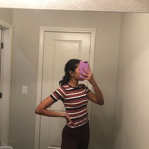 striped brandy melville knit tee